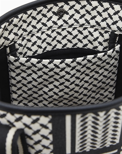 Carmela Canvas 2.0 Tote Taske - Heritage Stripe Black - Lala Berlin